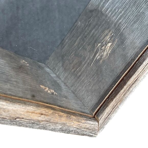 Rustic Reclaimed Wood Shadow Box Wall Hanging Hooks Black Background - Picture 13 of 16